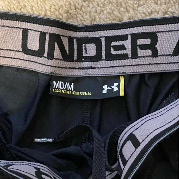 2 Pairs of Under Armour Men's, Dark Blue and Black, Athletic Shorts - Picture 6 of 6